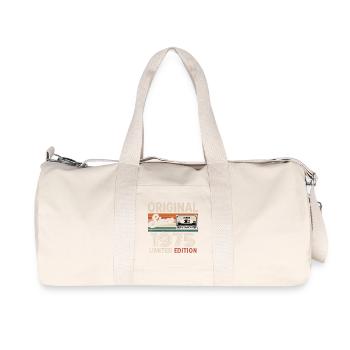 Jahrgang 1975 Legende Retro Geburtstag 1975 - Recycelte Canvas-Sporttasche von Stanley/Stella - Naturweiß - Vorne
