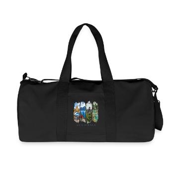 Guatemala Vacation Travel – Mayan Culture & Country Motif - Recycled Canvas Sports Bag by Stanley/Stella - black - Front