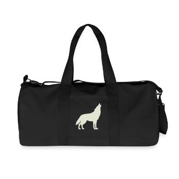 wolf - Recycelte Canvas-Sporttasche von Stanley/Stella - Schwarz - Vorne