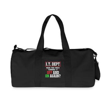 Assistance technique - Sac de sport en toile recyclée Stanley/Stella - noir - Devant