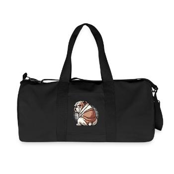 Englische Bulldogge Bully  Bullybesitzer Bullyfan - Recycelte Canvas-Sporttasche von Stanley/Stella - Schwarz - Vorne