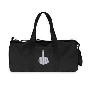 stinkefinger - Recycelte Canvas-Sporttasche von Stanley/Stella - Schwarz - Vorne