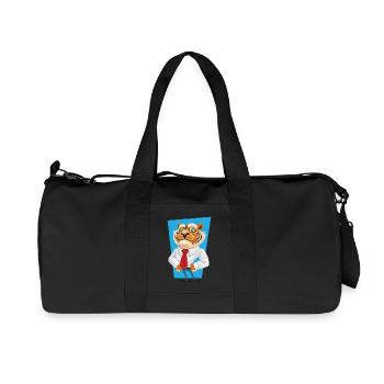 tiger im Anzug - Recycelte Canvas-Sporttasche von Stanley/Stella - Schwarz - Vorne