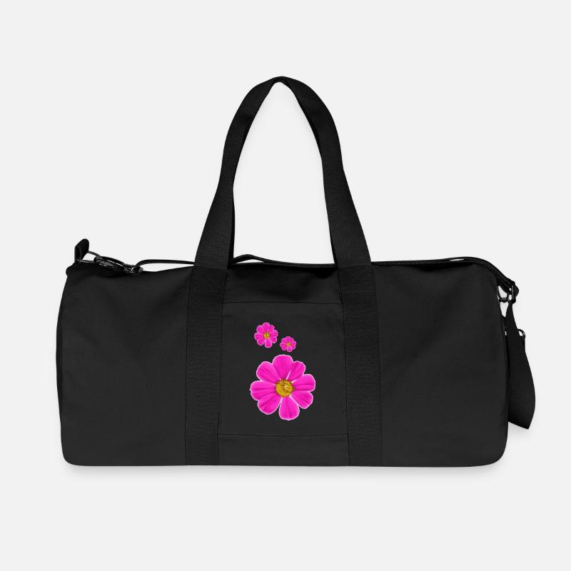 Blumen - Recycelte Canvas-Sporttasche von Stanley/Stella - Schwarz
