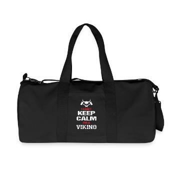 I can not stay calm I am Vikings Viki - Recycled Canvas Sports Bag by Stanley/Stella - black - Front