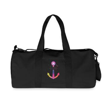 Brave - Colorful Anchor - Recycled Canvas Sports Bag by Stanley/Stella - black - Front