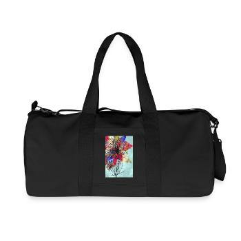 Colorful flower - Recycled Canvas Sports Bag by Stanley/Stella - black - Front