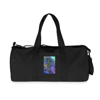 sea horse - Recycled Canvas Sports Bag by Stanley/Stella - black - Front