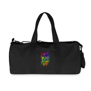Skull, Skull, Art, Many Colors, Gothic - Recycled Canvas Sports Bag by Stanley/Stella - black - Front
