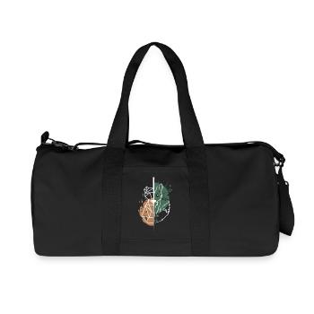 Fox vs origami white drawing - Recycled Canvas Sports Bag by Stanley/Stella - black - Front
