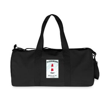 Flensburg Leuchtturm Falshöft, Mehr als Punkte - Recycelte Canvas-Sporttasche von Stanley/Stella - Schwarz - Vorne