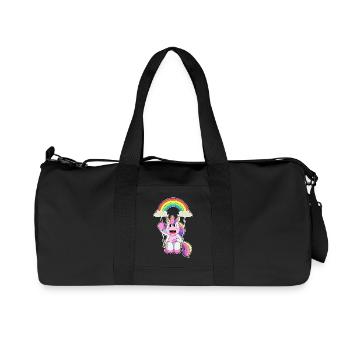Unicorn Clouds Rainbow - Recycled Canvas Sports Bag by Stanley/Stella - black - Front