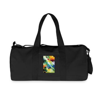Muster und Formen - Recycelte Canvas-Sporttasche von Stanley/Stella - Schwarz - Vorne