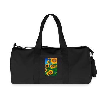 Tournesols - Sac de sport en toile recyclée Stanley/Stella - noir - Devant