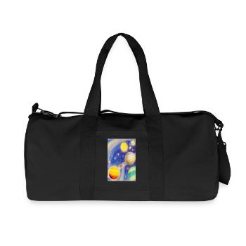 Espace et planètes - Sac de sport en toile recyclée Stanley/Stella - noir - Devant