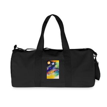 Weltall und Planeten - Recycelte Canvas-Sporttasche von Stanley/Stella - Schwarz - Vorne