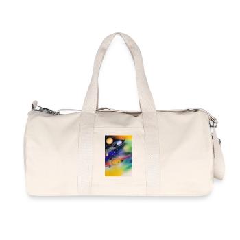 Espace et planètes - Sac de sport en toile recyclée Stanley/Stella - blanc naturel - Devant