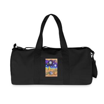 Espace et planètes - Sac de sport en toile recyclée Stanley/Stella - noir - Devant