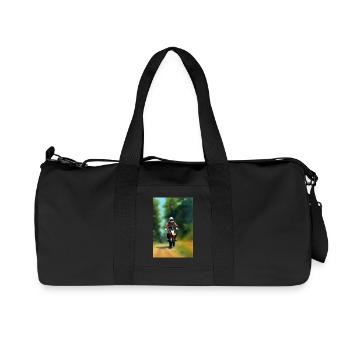 Équitation en motocross - Sac de sport en toile recyclée Stanley/Stella - noir - Devant