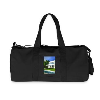 White villa with pool - Recycled Canvas Sports Bag by Stanley/Stella - black - Front
