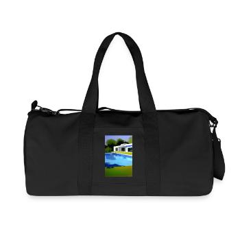 White villa with pool - Recycled Canvas Sports Bag by Stanley/Stella - black - Front