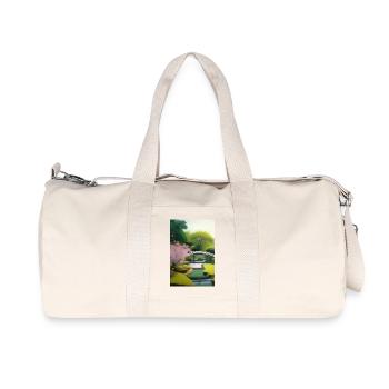 Jardin zen chinois - Sac de sport en toile recyclée Stanley/Stella - blanc naturel - Devant