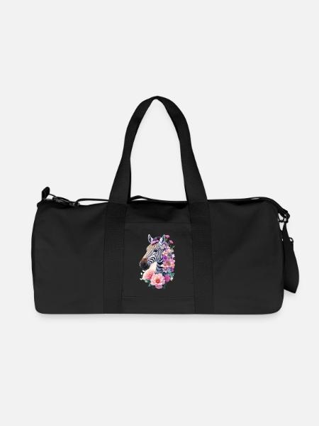 Zebra - Recycelte Canvas-Sporttasche von Stanley/Stella - Schwarz