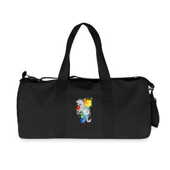 Stripes - Recycelte Canvas-Sporttasche von Stanley/Stella - Schwarz - Vorne