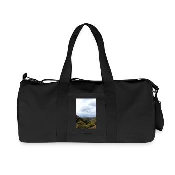 Mountain Mountains Mountain Landscape Poster - Recycled Canvas Sports Bag by Stanley/Stella - black - Front