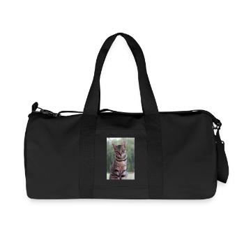 Cat cat sweet kitten - Recycled Canvas Sports Bag by Stanley/Stella - black - Front