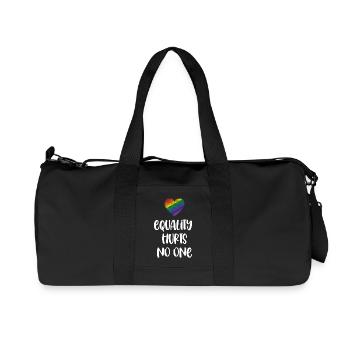 Mois de la fierté LGBT - L’égalité ne fait de mal à personne - Sac de sport en toile recyclée Stanley/Stella - noir - Devant