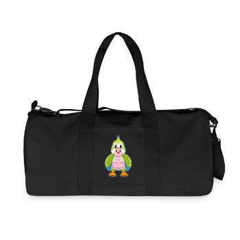 Perroquet flamant rose - Sac de sport en toile recyclée Stanley/Stella - noir - Devant