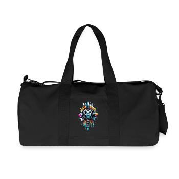 Tribal Geometric Symbol - Recycled Canvas Sports Bag by Stanley/Stella - black - Front
