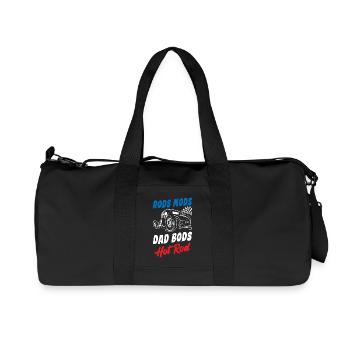 Rods Mods Dad Bods Funny Hot Rod - Recycled Canvas Sports Bag by Stanley/Stella - black - Front