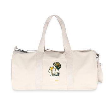Bonne fille boire bonne bière cadeau - Sac de sport en toile recyclée Stanley/Stella - blanc naturel - Devant