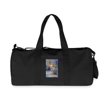 Snowy Castle in Winter Wonderland Snowy - Recycled Canvas Sports Bag by Stanley/Stella - black - Front