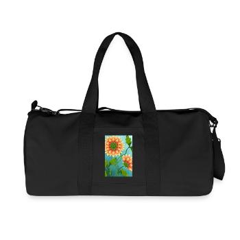 Flowers - Recycled Canvas Sports Bag by Stanley/Stella - black - Front