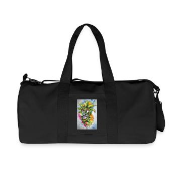 Graffiti Jester Pineapple - Recycled Canvas Sports Bag by Stanley/Stella - black - Front