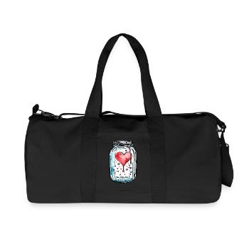 Pot plein d'aquarelles de coeurs d'amour - Sac de sport en toile recyclée Stanley/Stella - noir - Devant