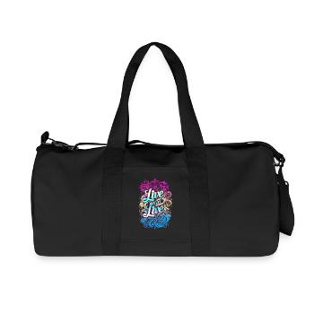Live and Let Live - Vivre et laisser Vivre - Recycled Canvas Sports Bag by Stanley/Stella - black - Front