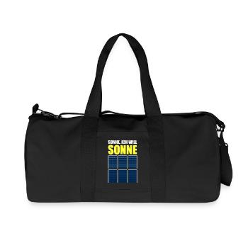 Sonne, Photovoltaik, Solarzelle, Sommerfans, Strom - Recycelte Canvas-Sporttasche von Stanley/Stella - Schwarz - Vorne