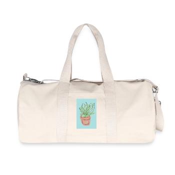 Plante1 - Sac de sport en toile recyclée Stanley/Stella - blanc naturel - Devant