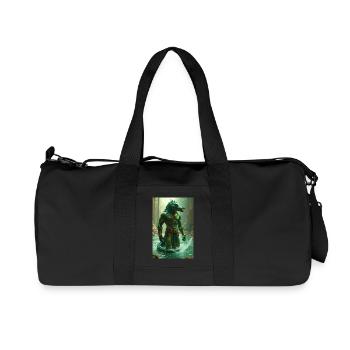 Sobek, godin à tête de crocodile dans le Nil - Sac de sport en toile recyclée Stanley/Stella - noir - Devant
