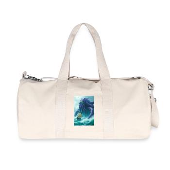 Kraken Giant sea monster from Norse mythology - Recycled Canvas Sports Bag by Stanley/Stella - natural - Front