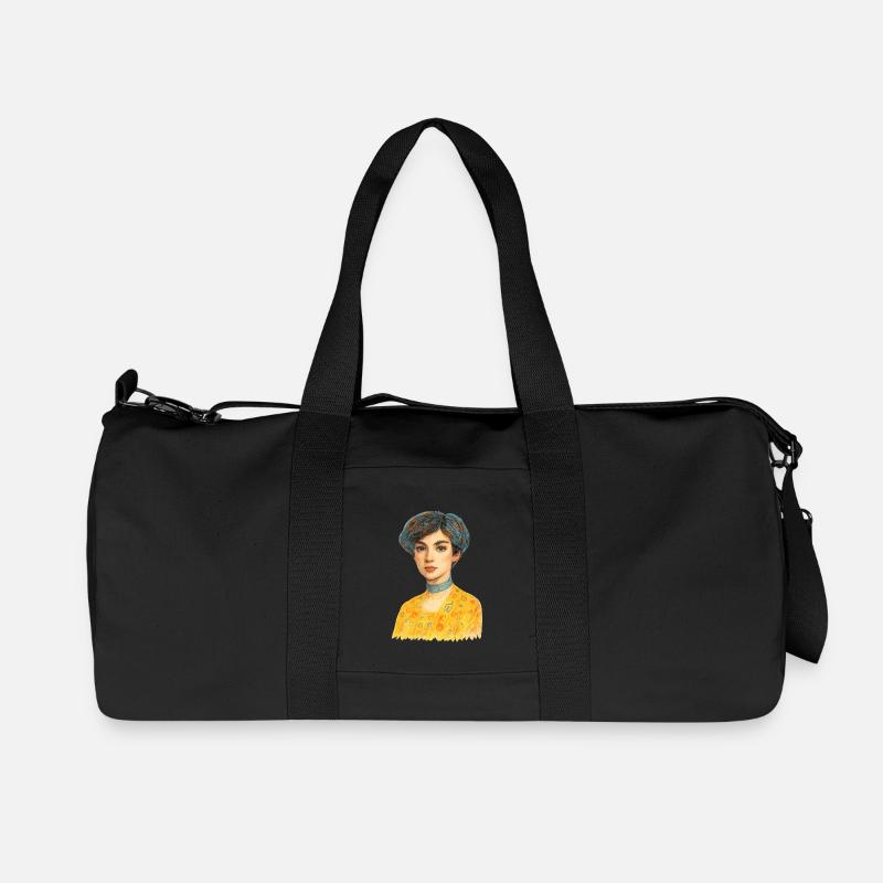 Élégance dorée - Sac de sport en toile recyclée Stanley/Stella - noir