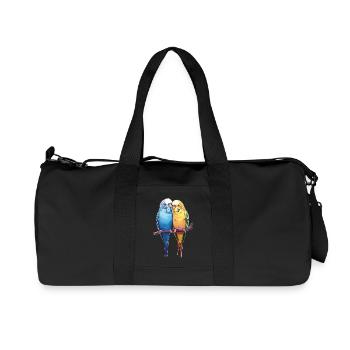 BudgiePair of budgies - Recycled Canvas Sports Bag by Stanley/Stella - black - Front