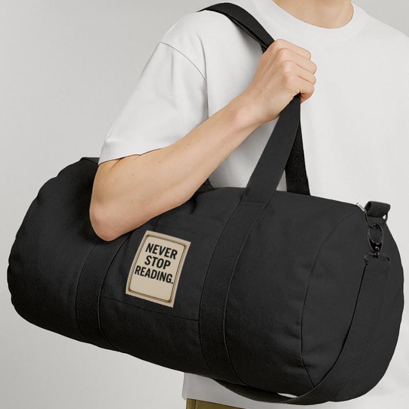 Never stop reading Recycled Canvas Sports Bag by Stanley/Stella