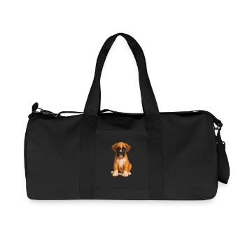 Mignon chiot boxer – motif de chien réaliste - Sac de sport en toile recyclée Stanley/Stella - noir - Devant