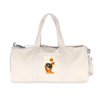 Génie abstrait - Sac de sport en toile recyclée Stanley/Stella - blanc naturel - Devant