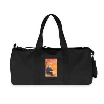 « Nuit Sakura – Le mont Fuji sous les étoiles » - Sac de sport en toile recyclée Stanley/Stella - noir - Devant